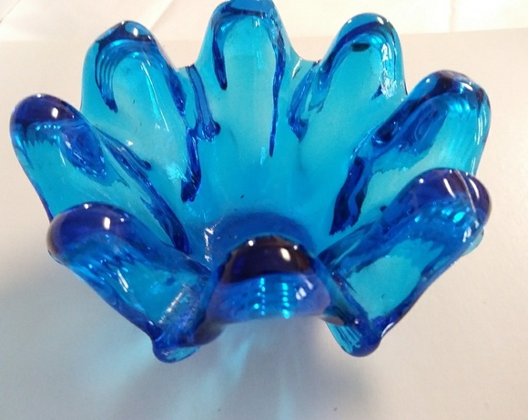 SOLD💞 Vintage blenko art glass dish ashtray MCM - Picture 5 of 8